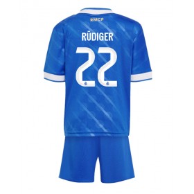 Real Madrid Antonio Rudiger #22 Tredje Kläder Barn 2025-26 Kortärmad (+ Korta byxor)